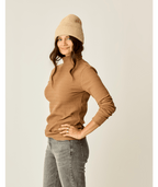 Carve Designs Denise Turtleneck L/S Shirt-Rum Lurex