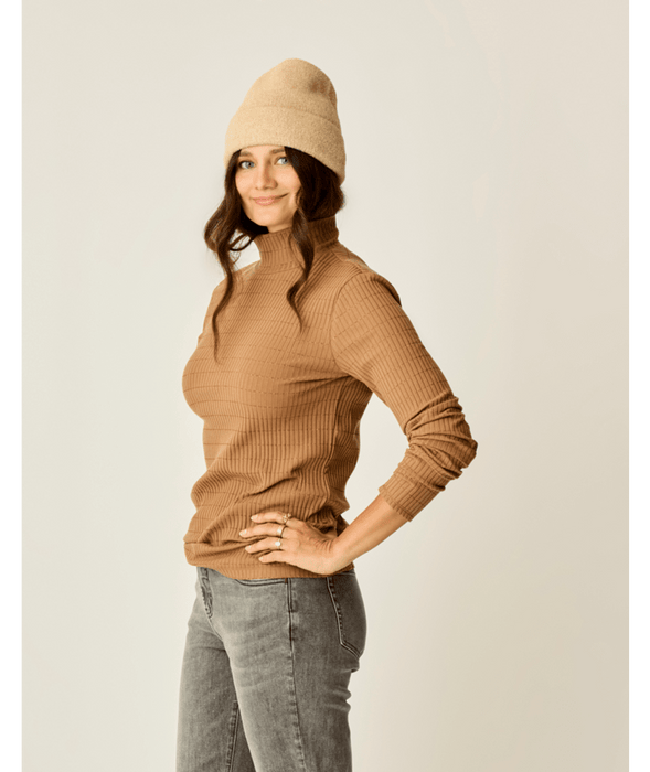 Carve Designs Denise Turtleneck L/S Shirt-Rum Lurex