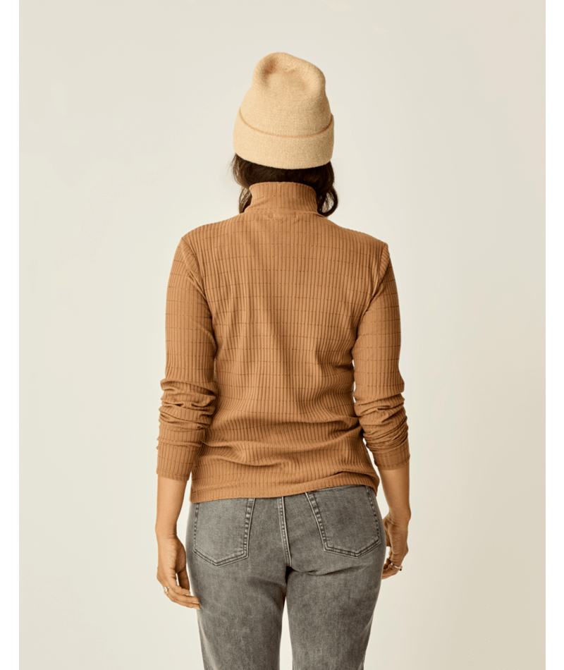 Carve Designs Denise Turtleneck L/S Shirt-Rum Lurex