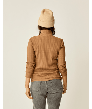 Carve Designs Denise Turtleneck L/S Shirt-Rum Lurex