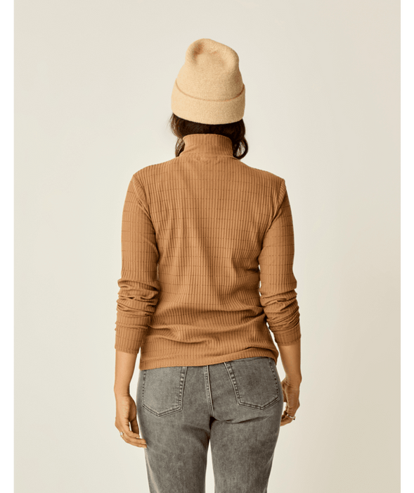 Carve Designs Denise Turtleneck L/S Shirt-Rum Lurex
