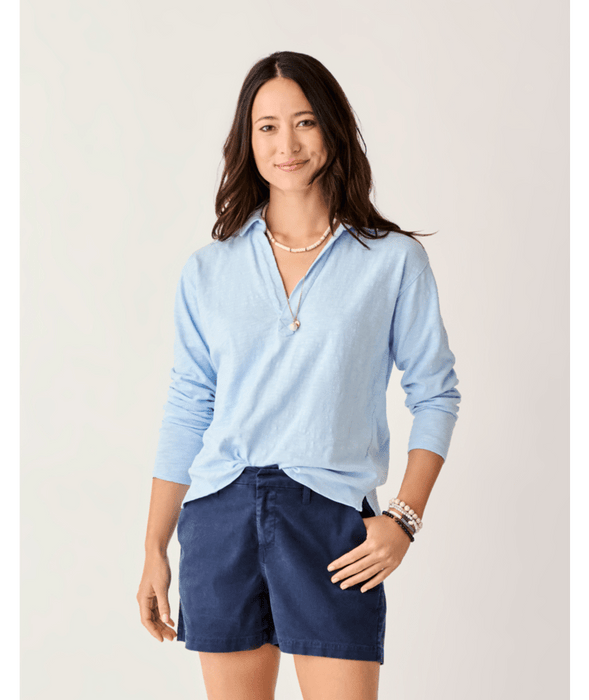 Carve Designs Mara Slub Polo L/S Shirt-La Paz