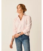 Carve Designs Mara Slub Polo L/S Shirt-Pastel