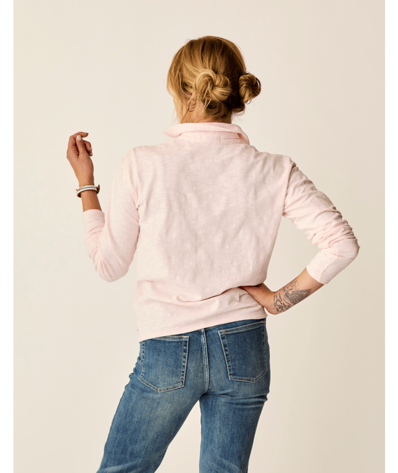 Carve Designs Mara Slub Polo L/S Shirt-Pastel