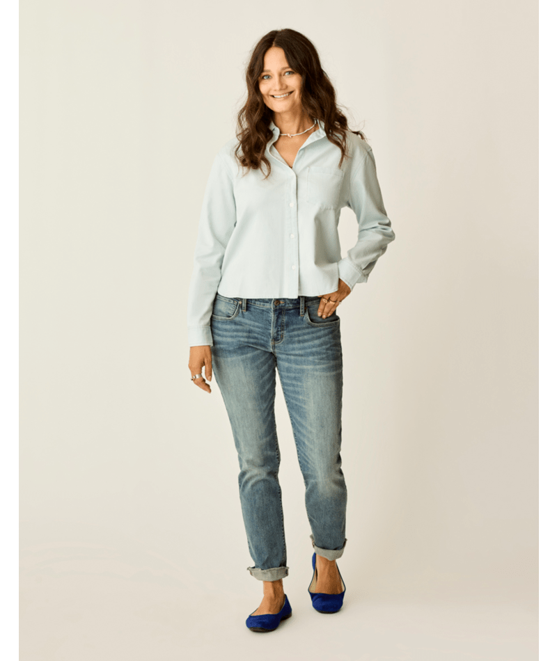 Carve Designs Claire Twill L/S Shirt-Light Indigo