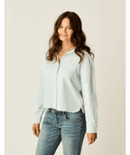 Carve Designs Claire Twill L/S Shirt-Light Indigo