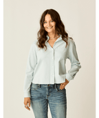 Carve Designs Claire Twill L/S Shirt-Light Indigo