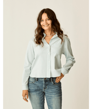 Carve Designs Claire Twill L/S Shirt-Light Indigo