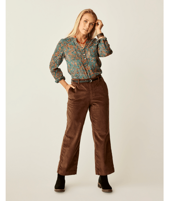 Carve Designs Dylan Gauze L/S Shirt-Bistro Floral