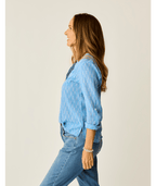Carve Designs Dylan Gauze L/S Shirt-Capri Ikat