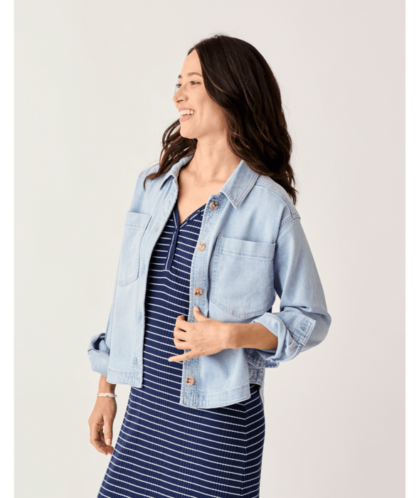 Carve Designs Flora Denim Shacket Jacket-Savannah