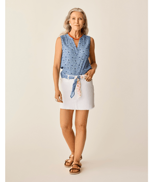 Carve Designs Dylan Tank-Navy Garden