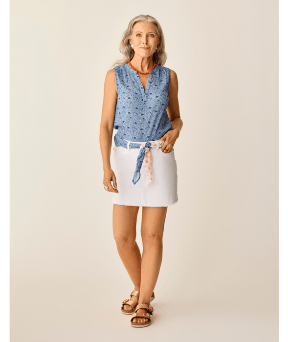 Carve Designs Dylan Tank-Navy Garden