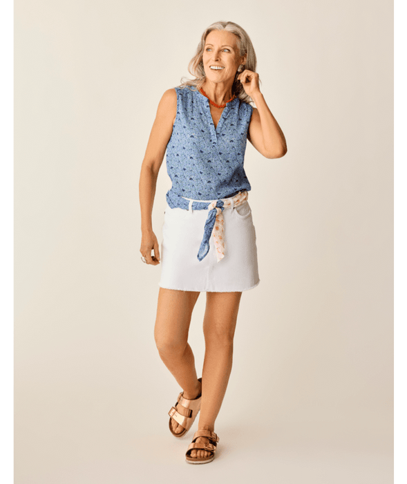 Carve Designs Dylan Tank-Navy Garden