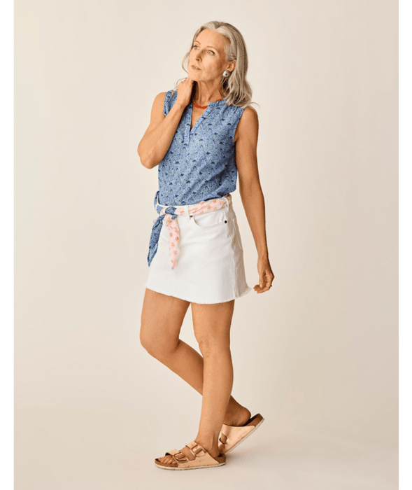 Carve Designs Dylan Tank-Navy Garden
