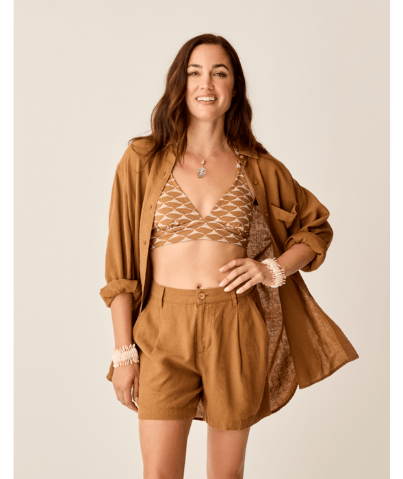 Carve Designs Taylor Linen Tunic-Rum Chambray