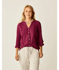 Carve Designs Dylan Gauze Tunic L/S Shirt-Nirvana Stitch