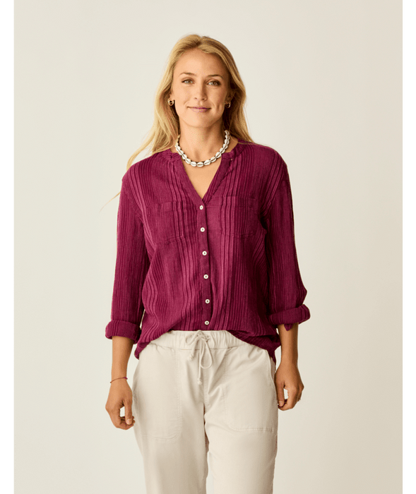 Carve Designs Dylan Gauze Tunic L/S Shirt-Nirvana Stitch