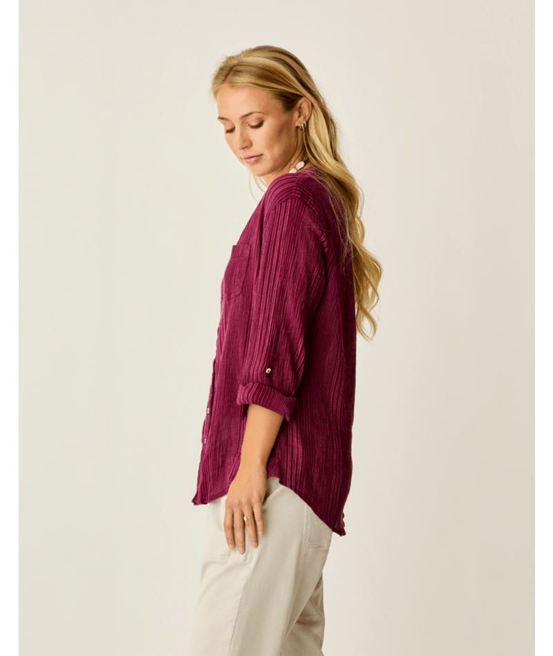 Carve Designs Dylan Gauze Tunic L/S Shirt-Nirvana Stitch