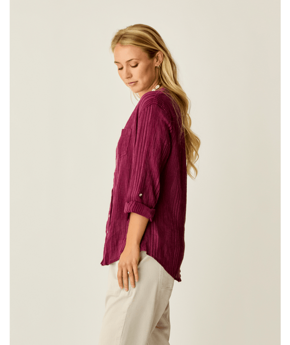 Carve Designs Dylan Gauze Tunic L/S Shirt-Nirvana Stitch