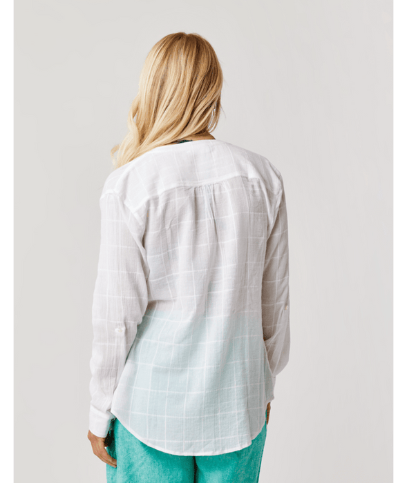 Carve Designs Dylan Textured Tunic L/S Shirt-Cloud