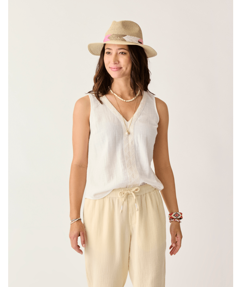 Carve Designs Kayla Gauze Tank-Cloud