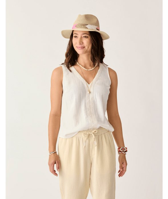 Carve Designs Kayla Gauze Tank-Cloud