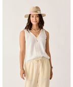 Carve Designs Kayla Gauze Tank-Cloud