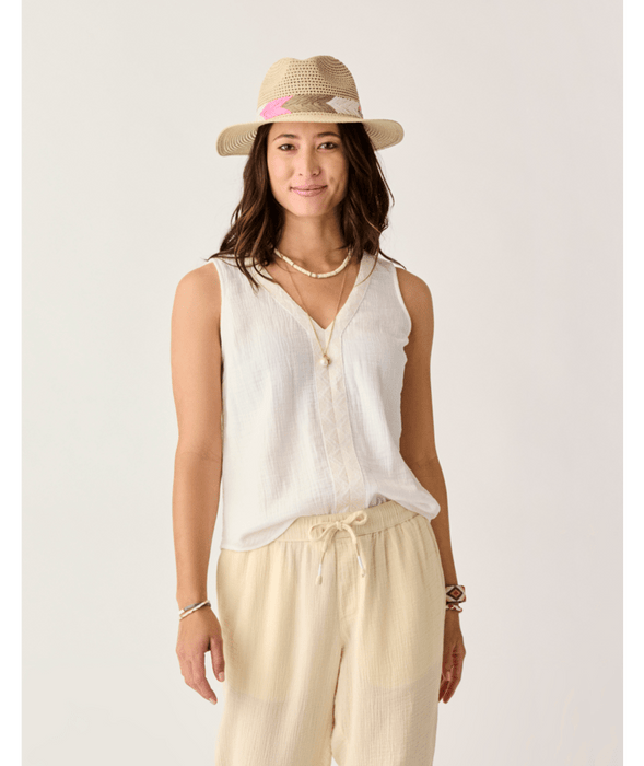 Carve Designs Kayla Gauze Tank-Cloud