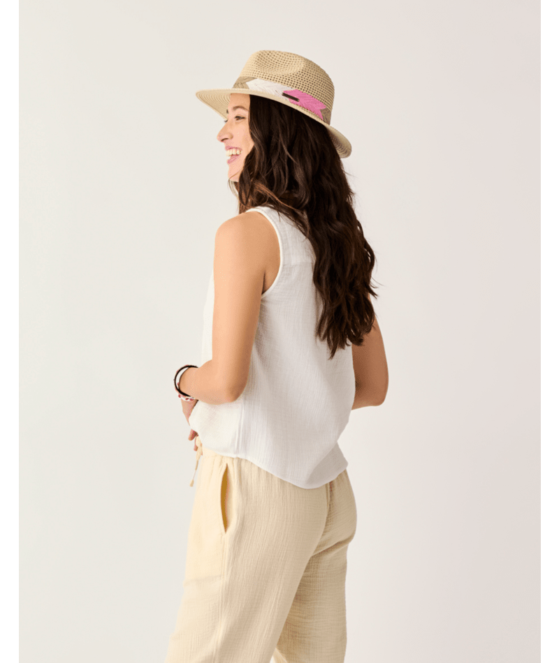 Carve Designs Kayla Gauze Tank-Cloud