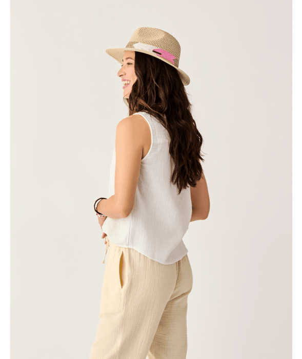 Carve Designs Kayla Gauze Tank-Cloud