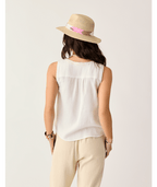 Carve Designs Kayla Gauze Tank-Cloud