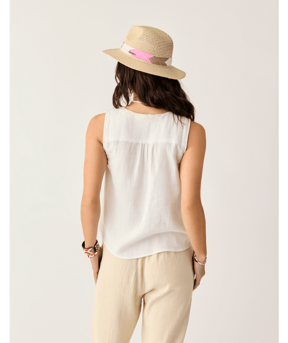 Carve Designs Kayla Gauze Tank-Cloud