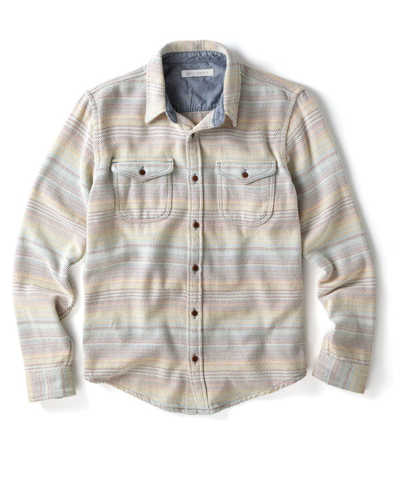 Outerknown Blanket L/S Shirt-Sunrise Mojave Stripe