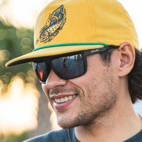 Bajio Toads Sunglasses-Black Matte/Blue Mirror Glass