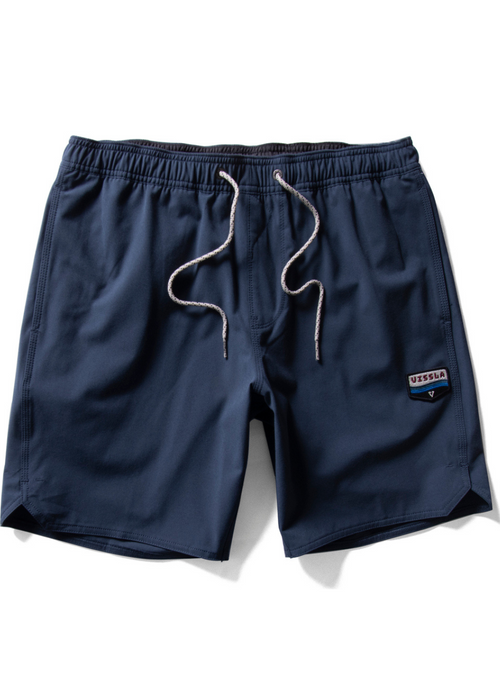 Vissla Solid Sets 17.5" Ecolastic Boardshorts-Midnight