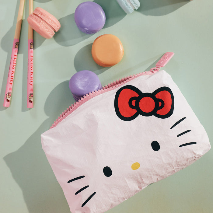 Aloha Collection Kitty Face Mini Pouch-Black/White