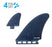 True Ames Valaric Solid Fiberglass Twinzer Fin Set-Black