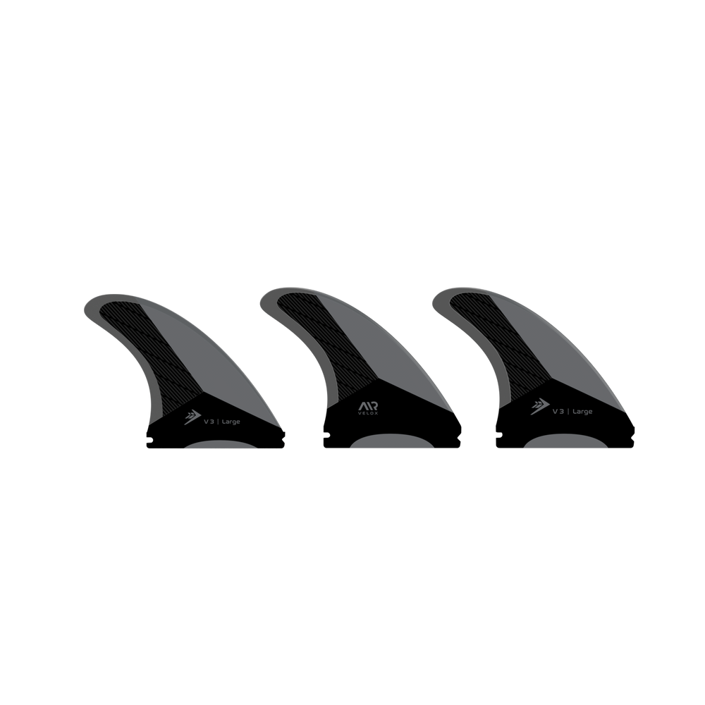 Firewire Velox Single Tab Tri Fin Set-Charcoal-Large