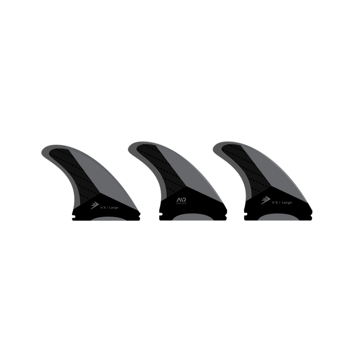 Firewire Velox Single Tab Tri Fin Set-Charcoal-Large