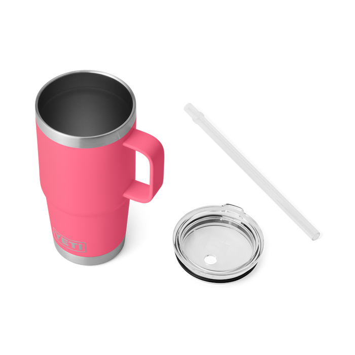 Yeti Rambler 25 oz Straw Mug-Tropical Pink