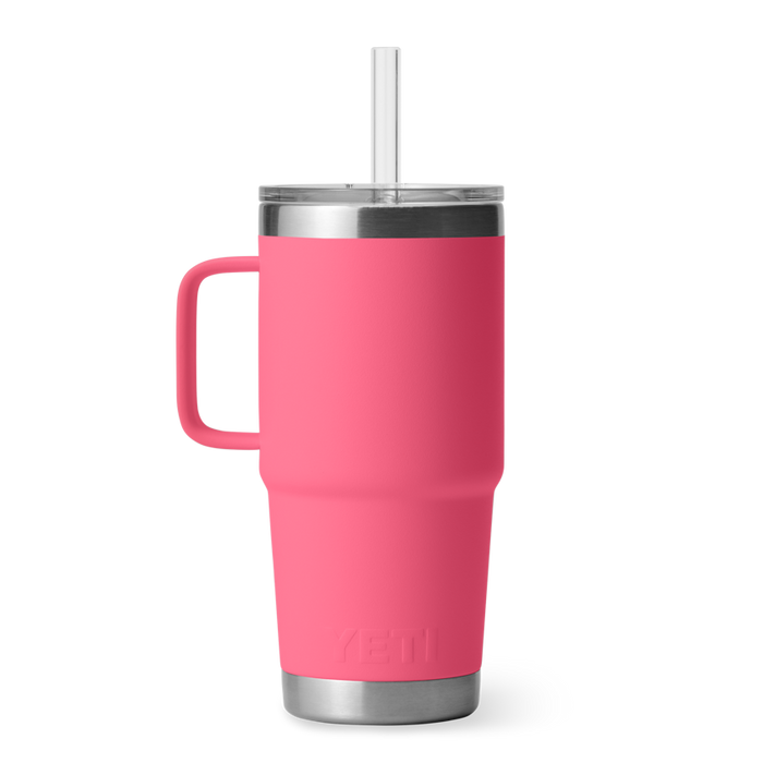 Yeti Rambler 25 oz Straw Mug-Tropical Pink