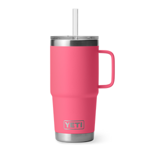Yeti Rambler 25 oz Straw Mug-Tropical Pink