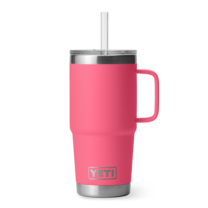 Yeti Rambler 25 oz Straw Mug-Tropical Pink