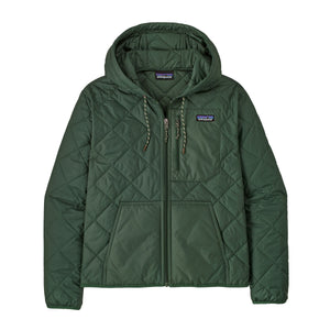 Patagonia Diamond Quilted Bomber Hooded Jacket-Canopy Green