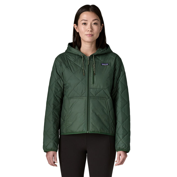 Patagonia Diamond Quilted Bomber Hooded Jacket-Canopy Green
