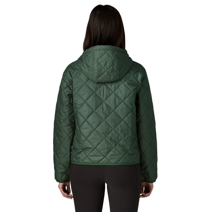 Patagonia Diamond Quilted Bomber Hooded Jacket-Canopy Green