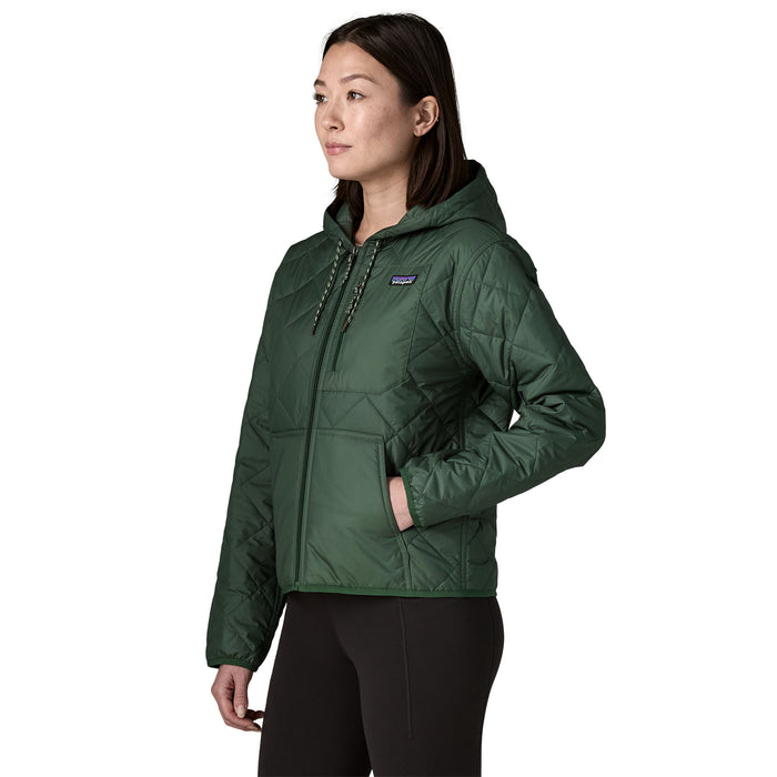 Patagonia Diamond Quilted Bomber Hooded Jacket-Canopy Green