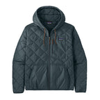 Patagonia Diamond Quilted Bomber Hooded Jacket-Summit Blue