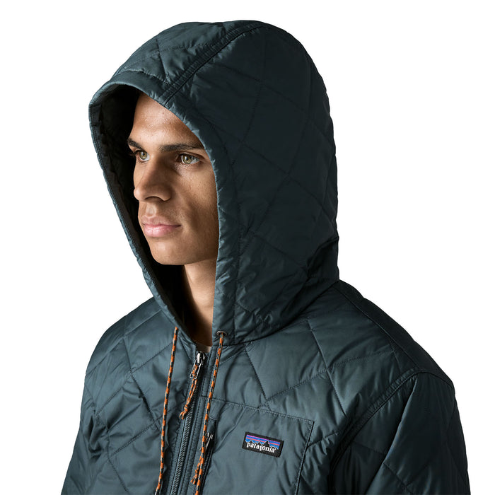Patagonia Diamond Quilted Bomber Hooded Jacket-Summit Blue
